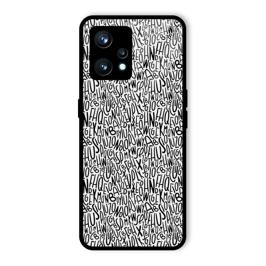 Alphabet Seamless Abstract Glass Back Case for Realme 9 Pro Plus 5G