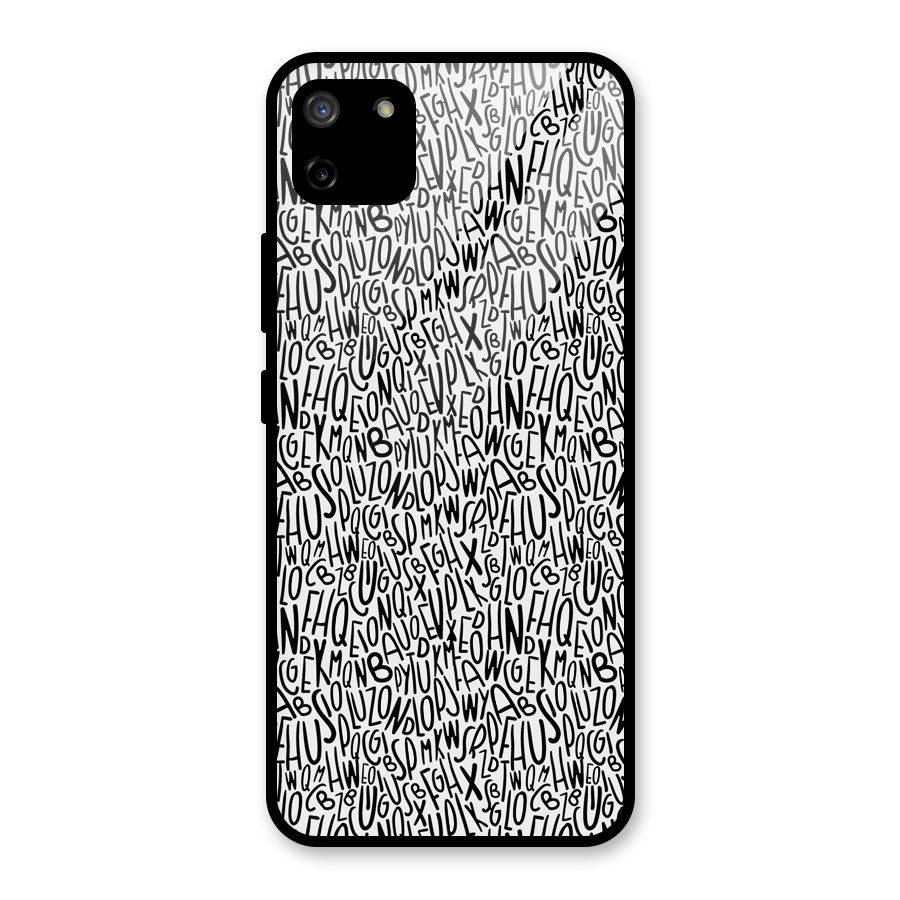Alphabet Seamless Abstract Glass Back Case for Realme C11