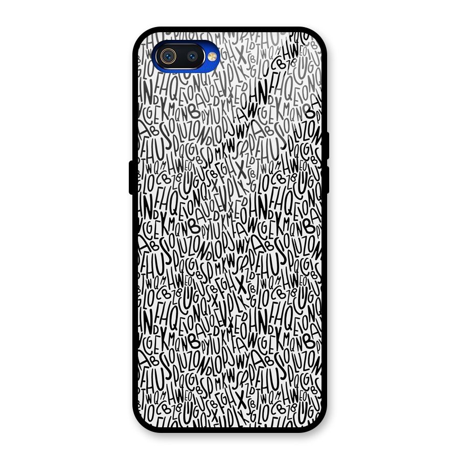 Alphabet Seamless Abstract Glass Back Case for Realme C2