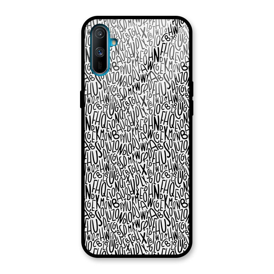 Alphabet Seamless Abstract Glass Back Case for Realme C3
