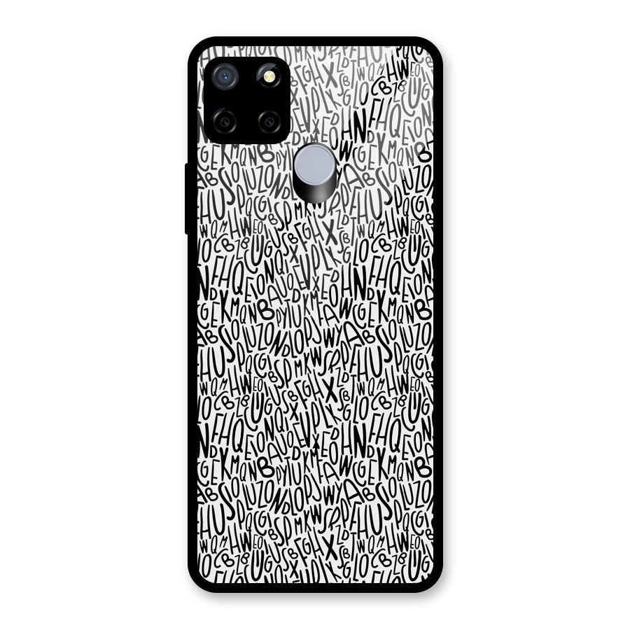 Alphabet Seamless Abstract Glass Back Case for Realme Narzo 20