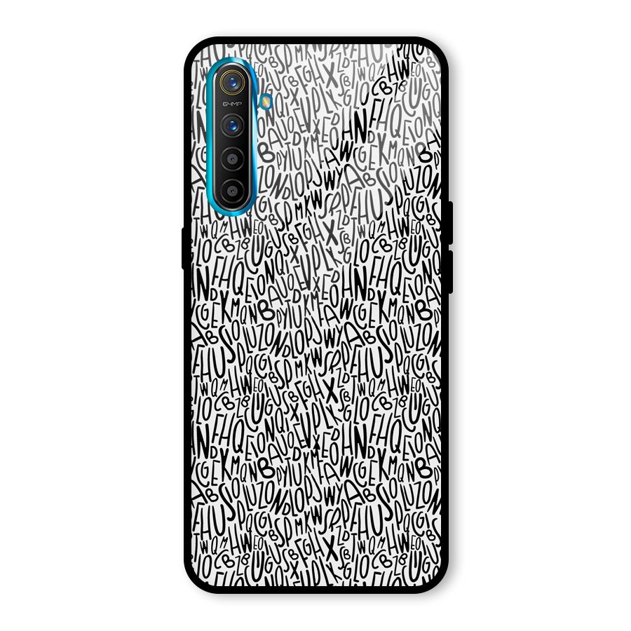 Alphabet Seamless Abstract Glass Back Case for Realme X2