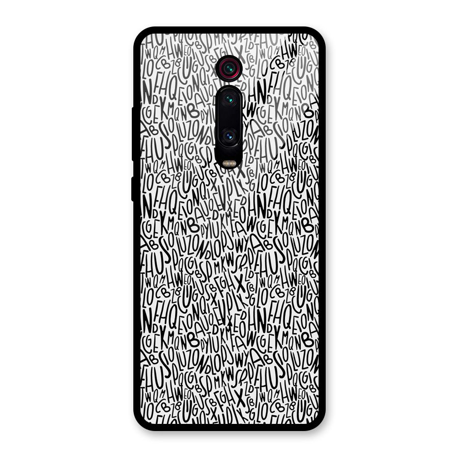 Alphabet Seamless Abstract Glass Back Case for Redmi K20