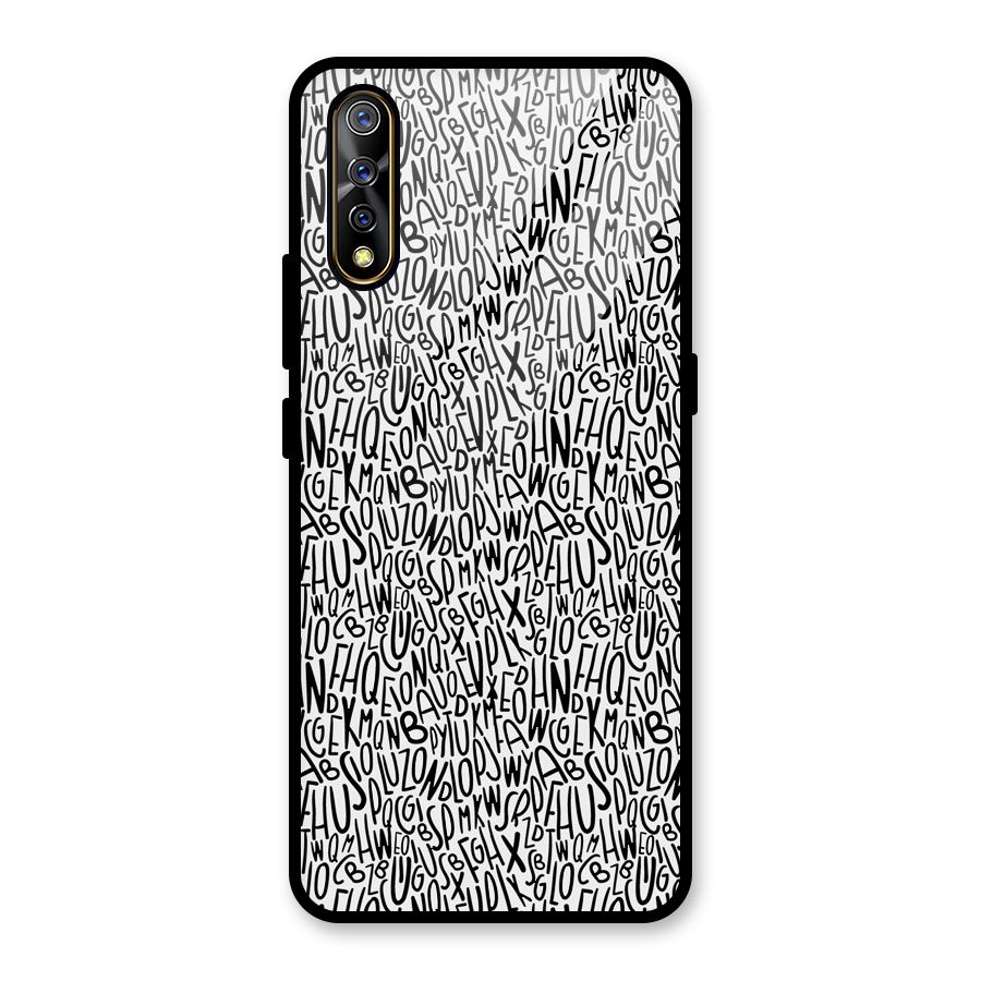 Alphabet Seamless Abstract Glass Back Case for Vivo S1