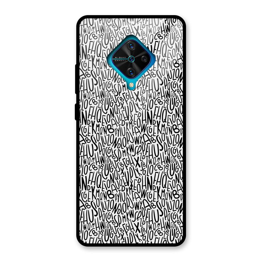 Alphabet Seamless Abstract Glass Back Case for Vivo S1 Pro