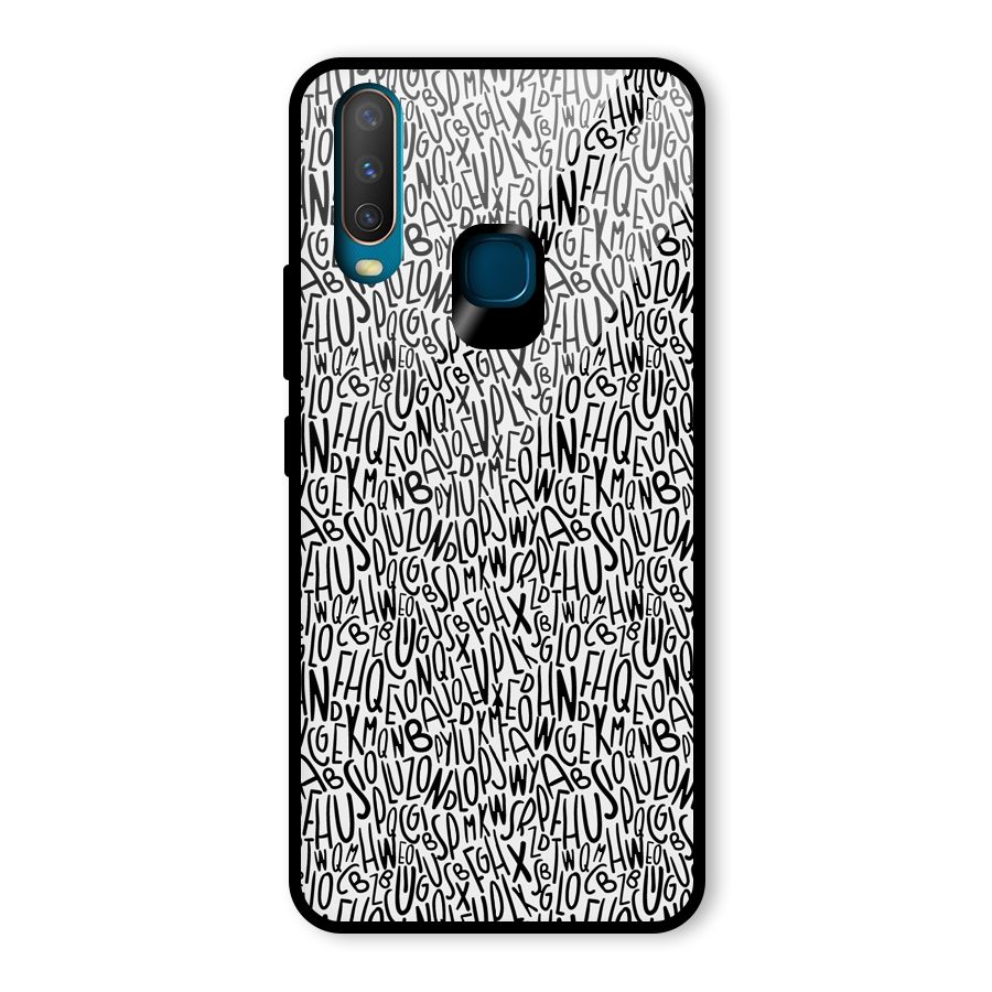 Alphabet Seamless Abstract Glass Back Case for Vivo U10