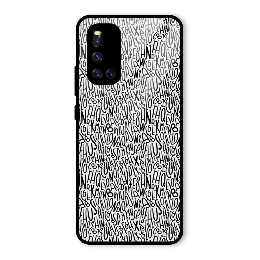 Alphabet Seamless Abstract Glass Back Case for Vivo V19