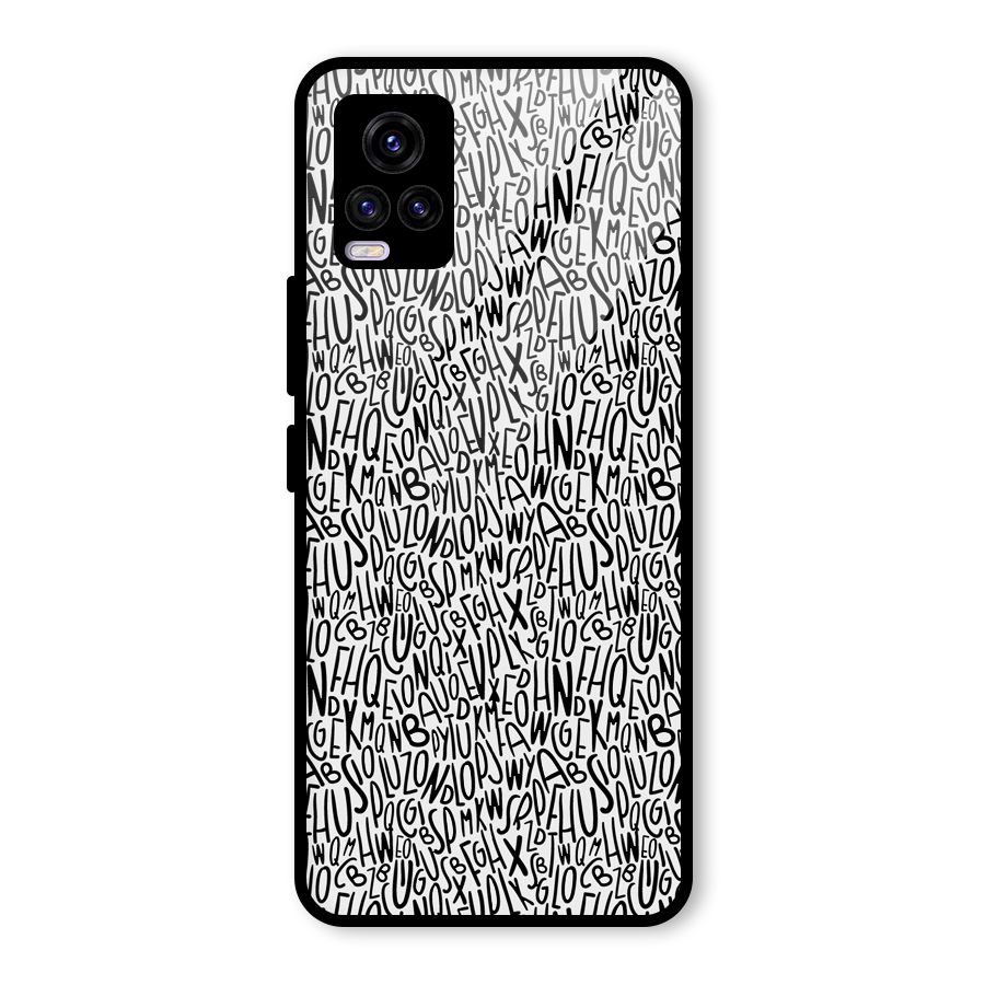 Alphabet Seamless Abstract Glass Back Case for Vivo V20