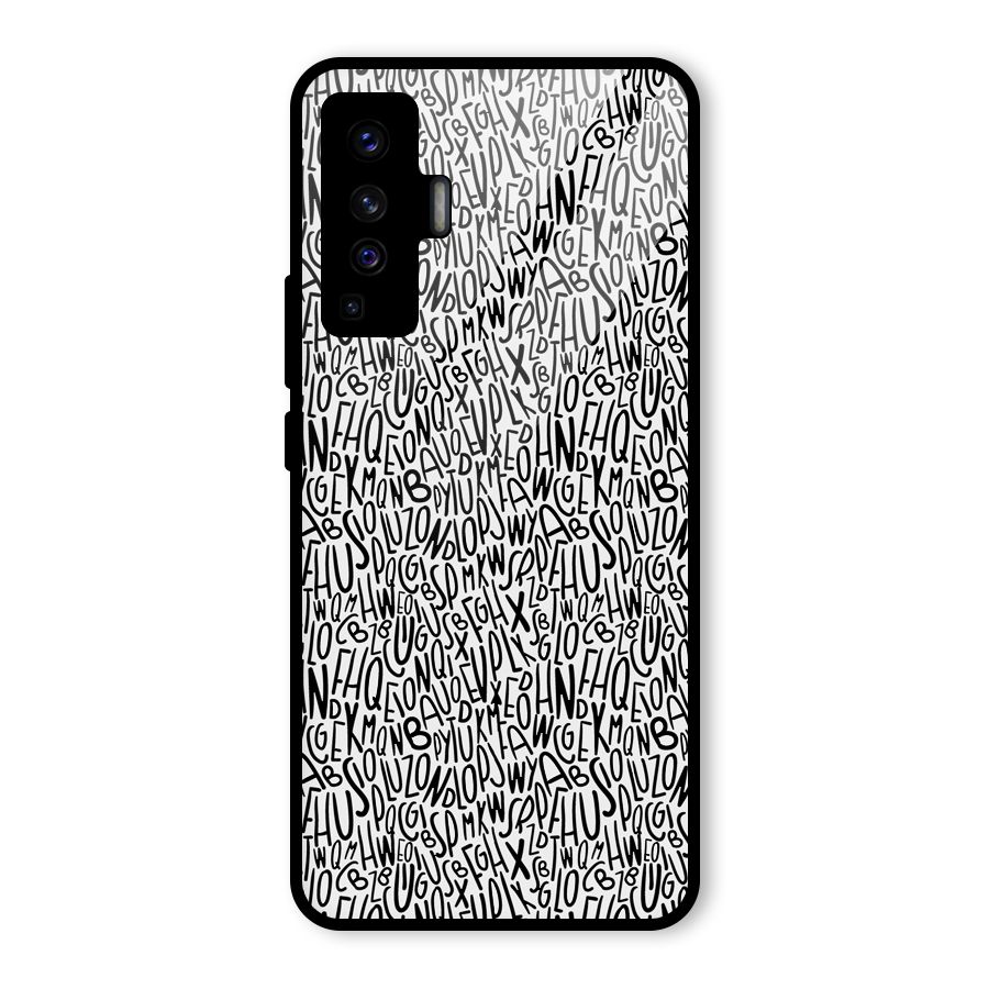 Alphabet Seamless Abstract Glass Back Case for Vivo X50