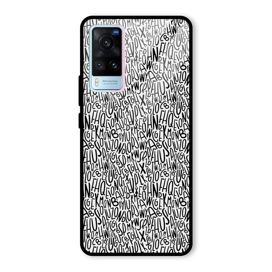 Alphabet Seamless Abstract Glass Back Case for Vivo X60