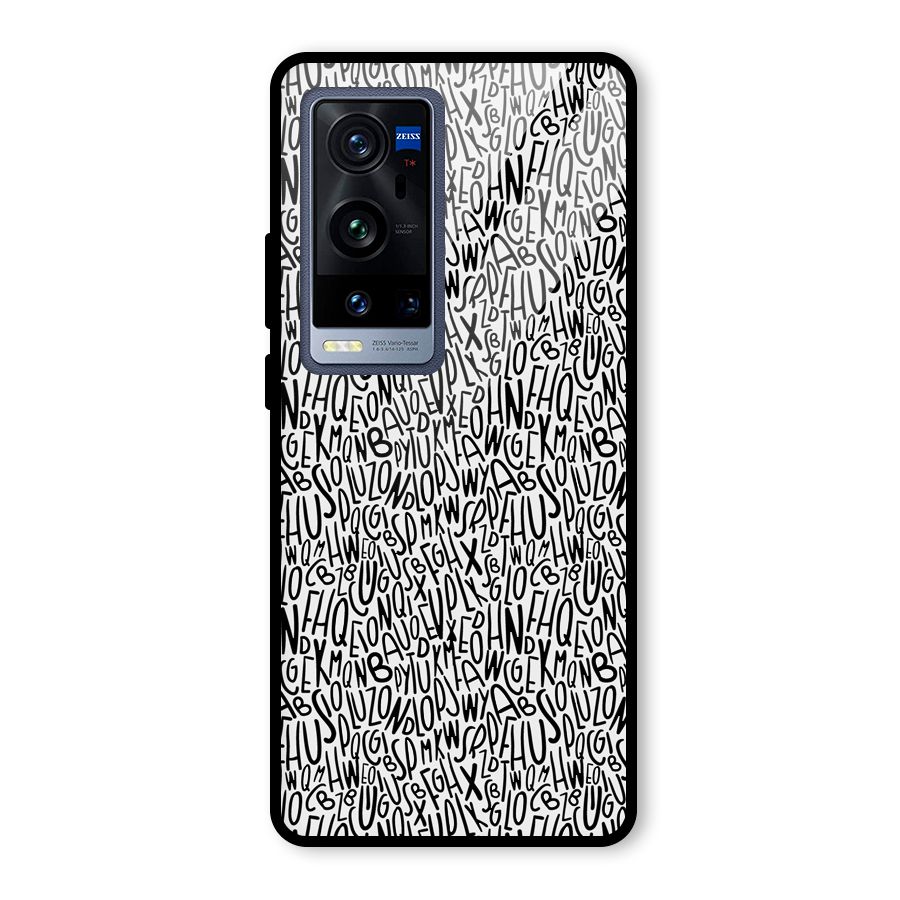 Alphabet Seamless Abstract Glass Back Case for Vivo X60 Pro Plus