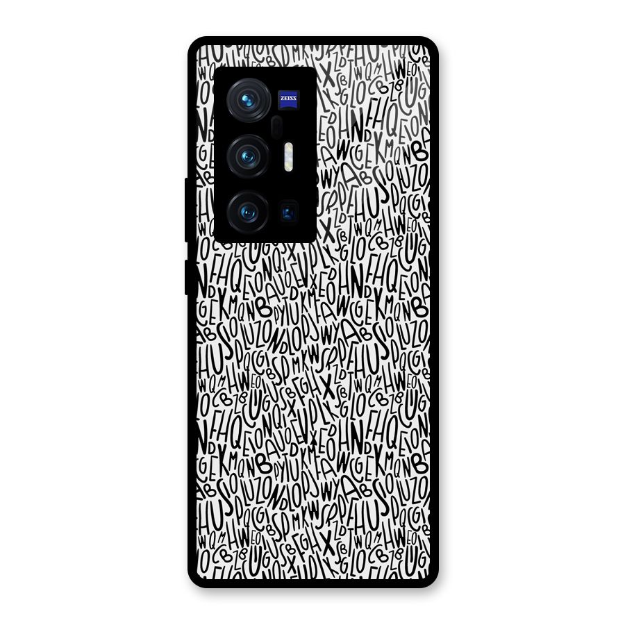 Alphabet Seamless Abstract Glass Back Case for Vivo X70 Pro Plus