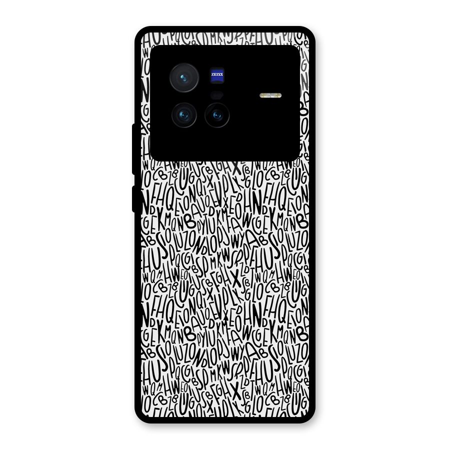 Alphabet Seamless Abstract Glass Back Case for Vivo X80