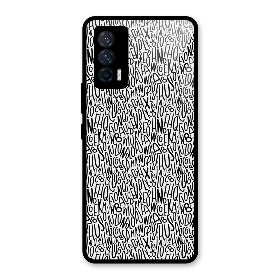 Alphabet Seamless Abstract Glass Back Case for Vivo iQOO 7 5G