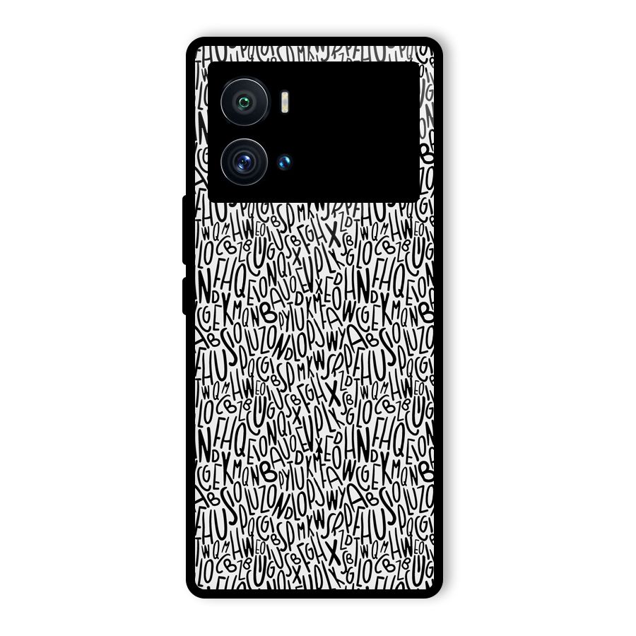 Alphabet Seamless Abstract Glass Back Case for Vivo iQOO 9 Pro