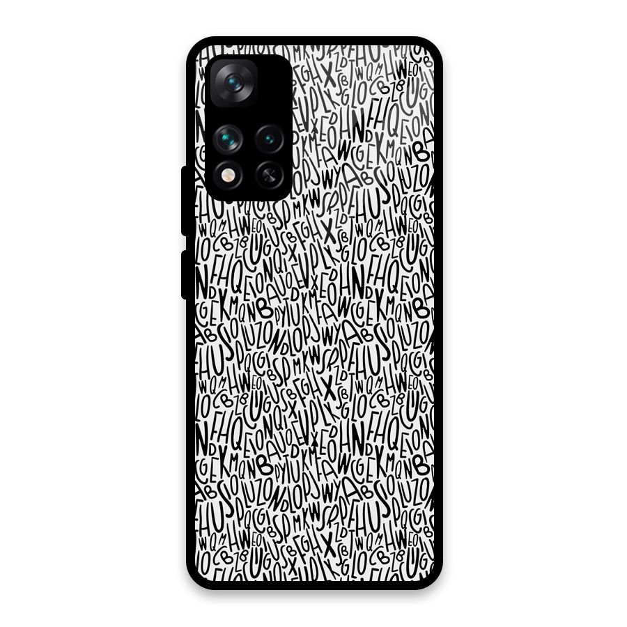 Alphabet Seamless Abstract Glass Back Case for Xiaomi 11i HyperCharge 5G