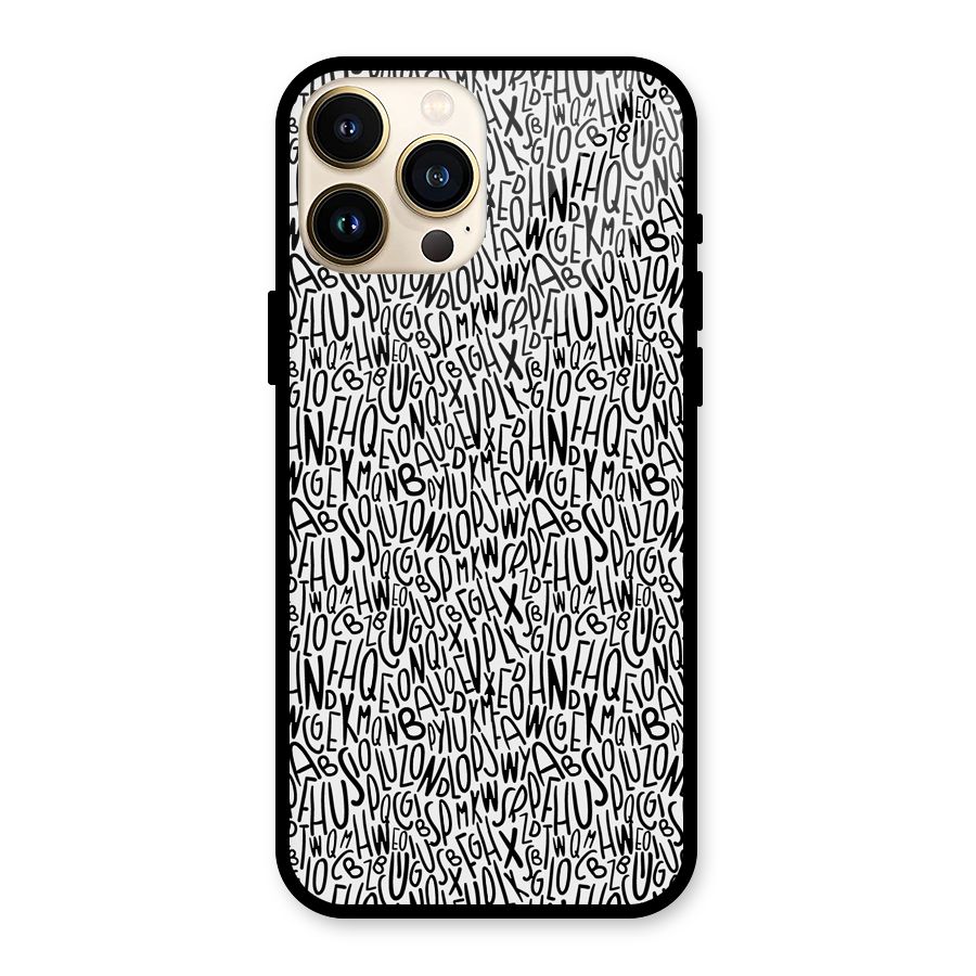 Alphabet Seamless Abstract Glass Back Case for iPhone 13 Pro Max