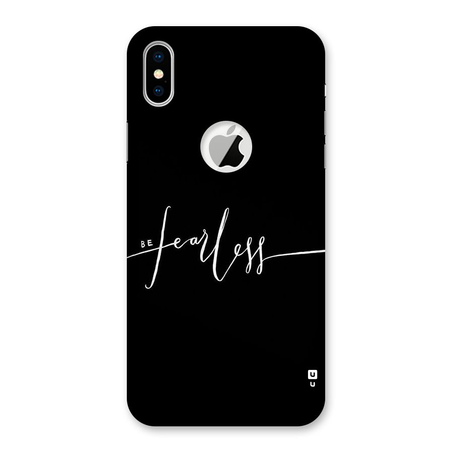 Always Be Fearless Back Case for iPhone XS Logo Cut