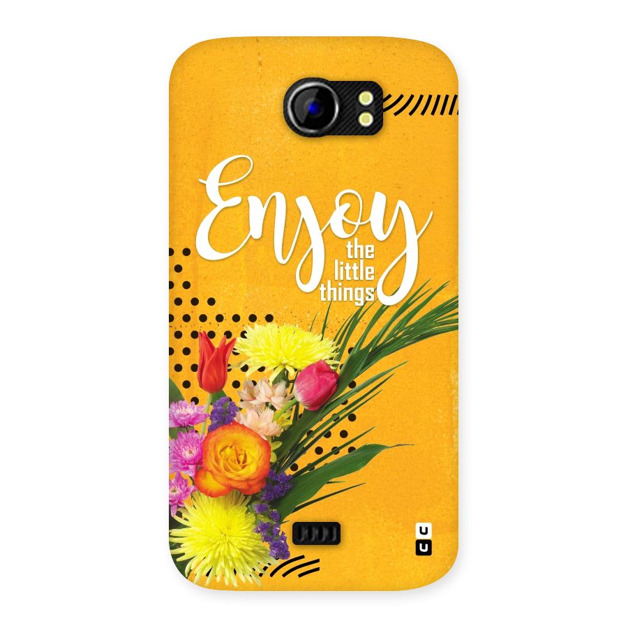 Always Enjoy Little Things Back Case for Micromax Canvas 2 A110