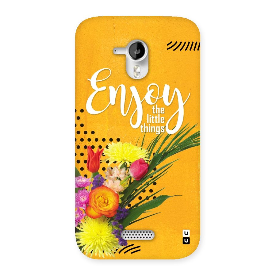 Always Enjoy Little Things Back Case for Micromax Canvas HD A116