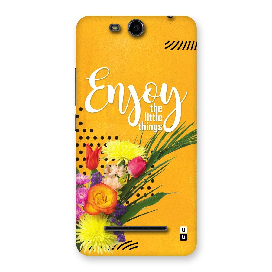 Always Enjoy Little Things Back Case for Micromax Canvas Juice 3 Q392