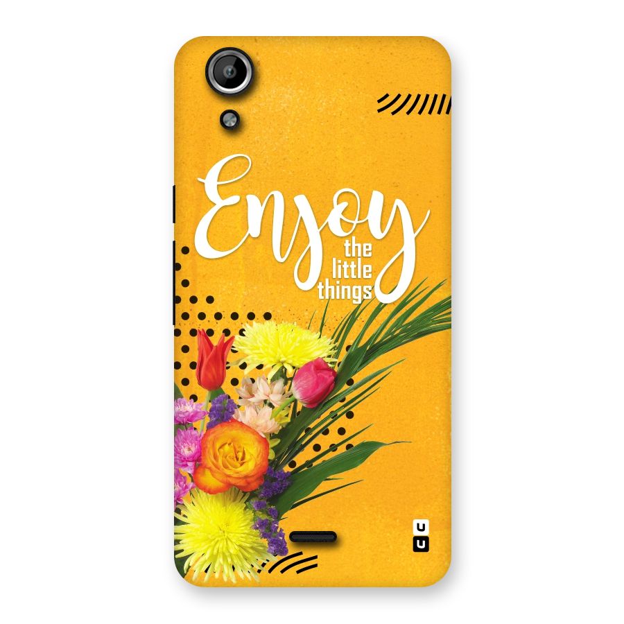 Always Enjoy Little Things Back Case for Micromax Canvas Selfie Lens Q345