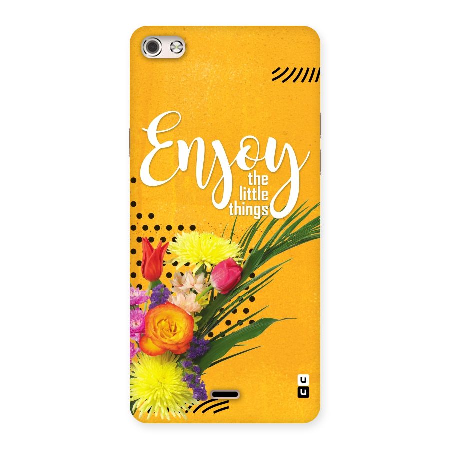 Always Enjoy Little Things Back Case for Micromax Canvas Silver 5