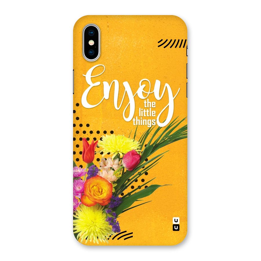 Always Enjoy Little Things Back Case for iPhone X