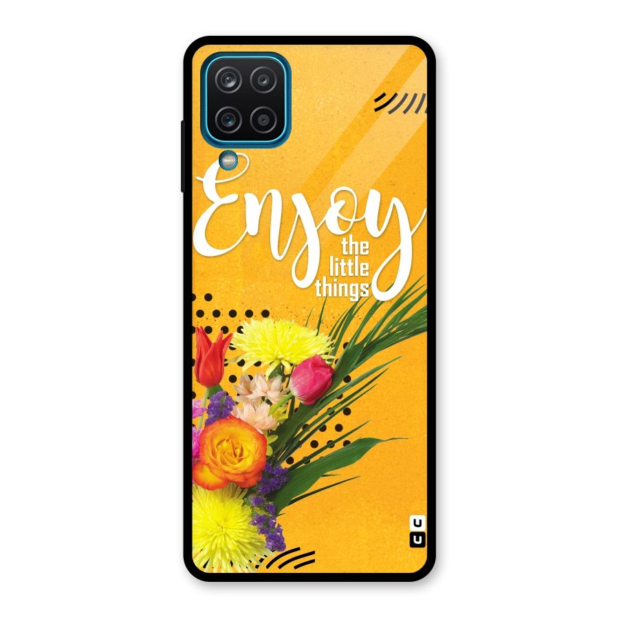 Always Enjoy Little Things Glass Back Case for Galaxy A12
