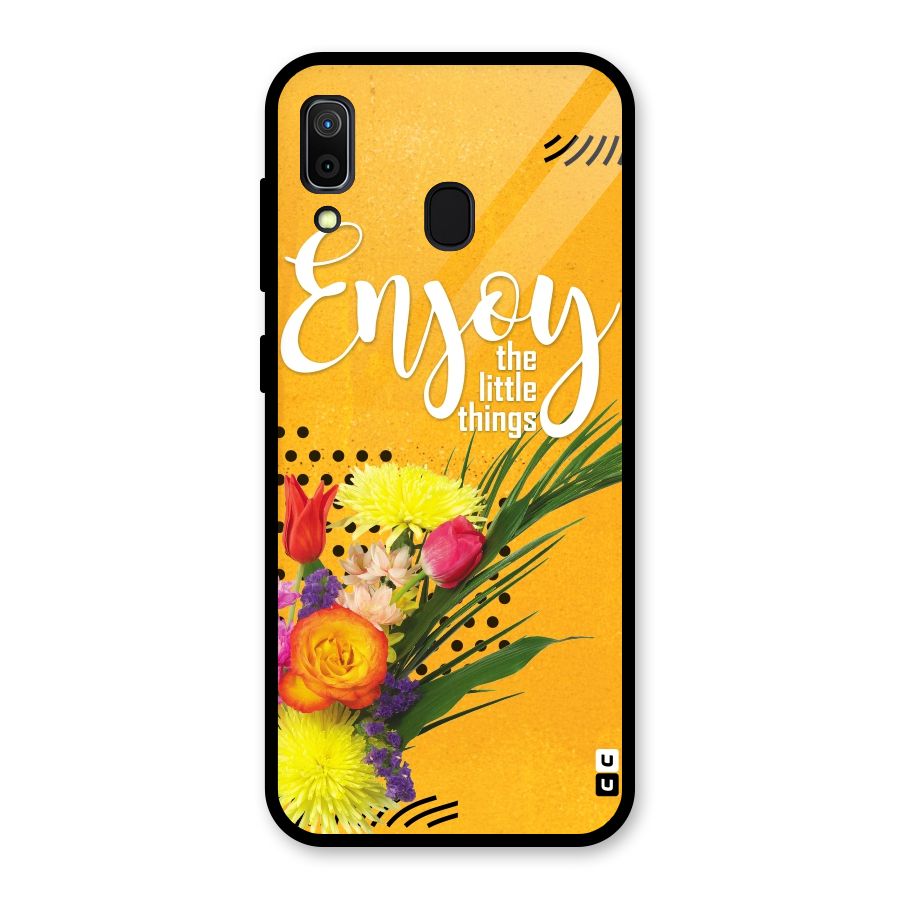 Always Enjoy Little Things Glass Back Case for Galaxy A30