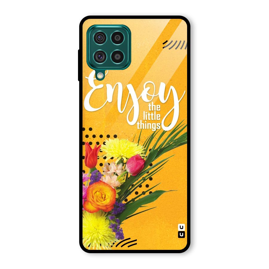 Always Enjoy Little Things Glass Back Case for Galaxy F62