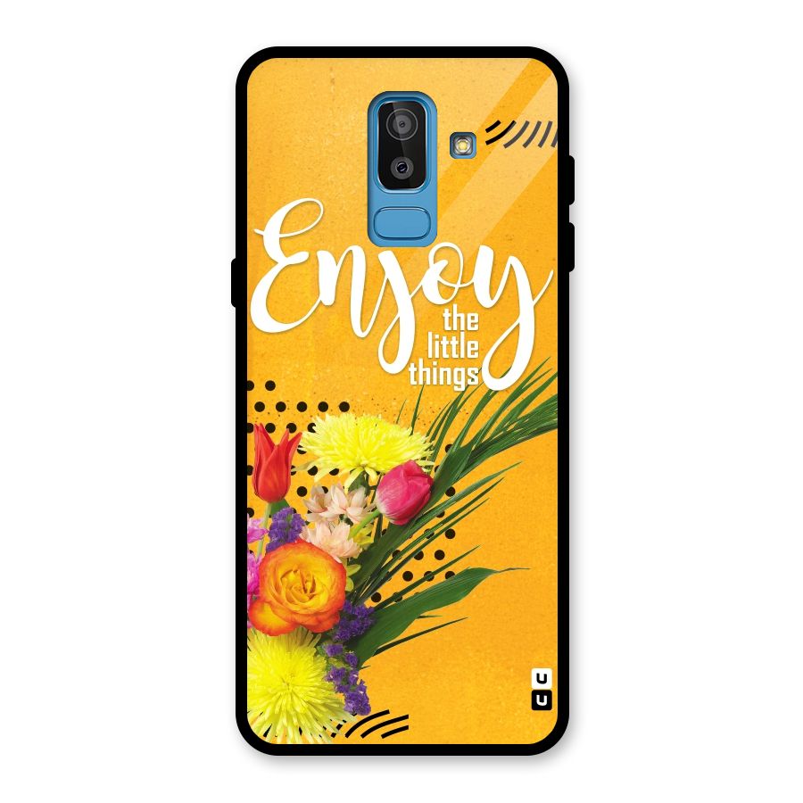 Always Enjoy Little Things Glass Back Case for Galaxy J8