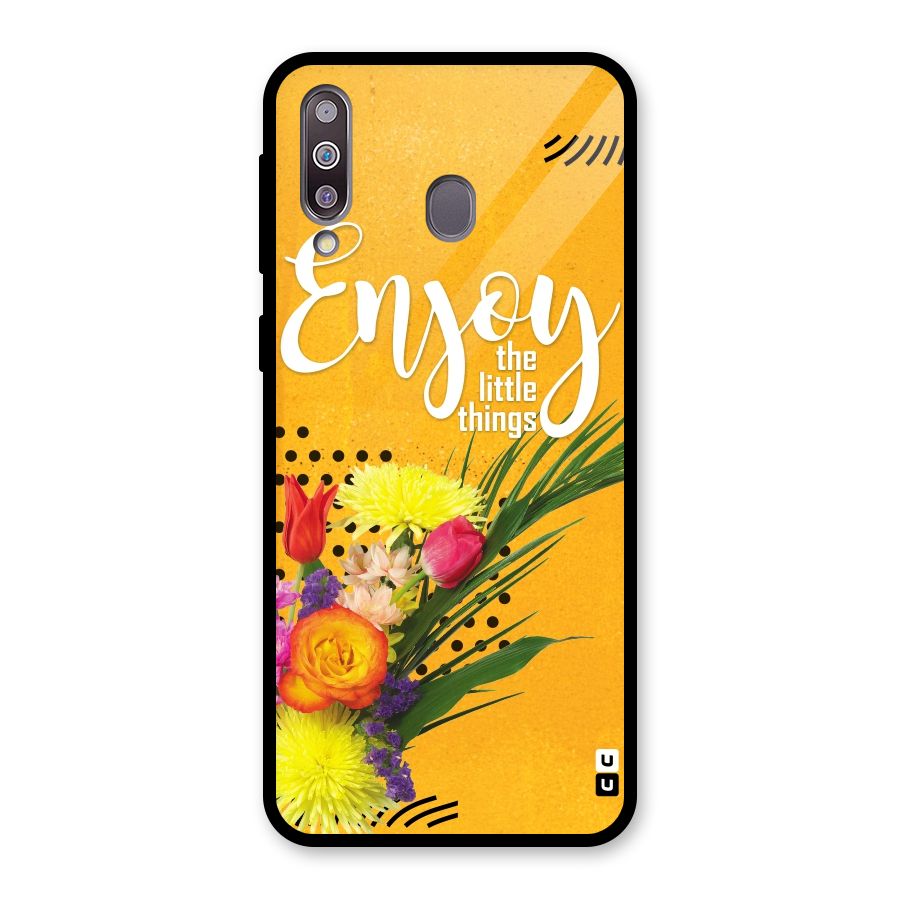 Always Enjoy Little Things Glass Back Case for Galaxy M30