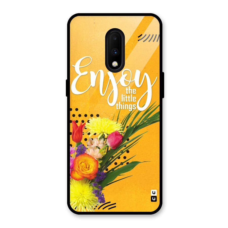 Always Enjoy Little Things Glass Back Case for OnePlus 7