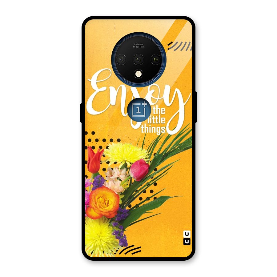 Always Enjoy Little Things Glass Back Case for OnePlus 7T