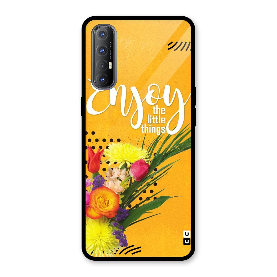 Always Enjoy Little Things Glass Back Case for Oppo Reno3 Pro