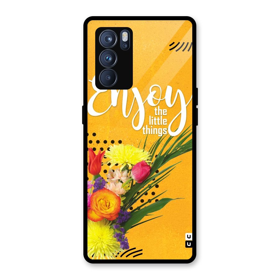 Always Enjoy Little Things Glass Back Case for Oppo Reno6 Pro 5G
