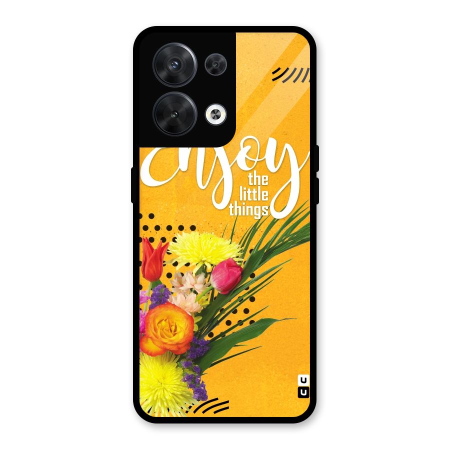 Always Enjoy Little Things Glass Back Case for Oppo Reno8 5G