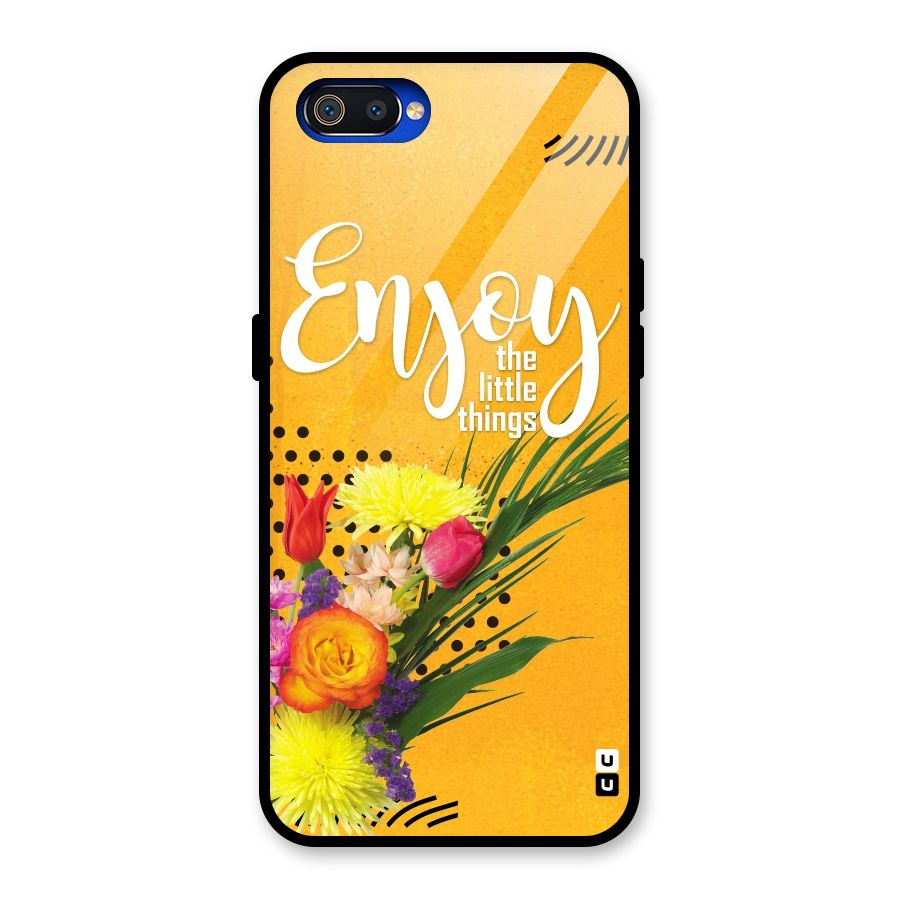 Always Enjoy Little Things Glass Back Case for Realme C2