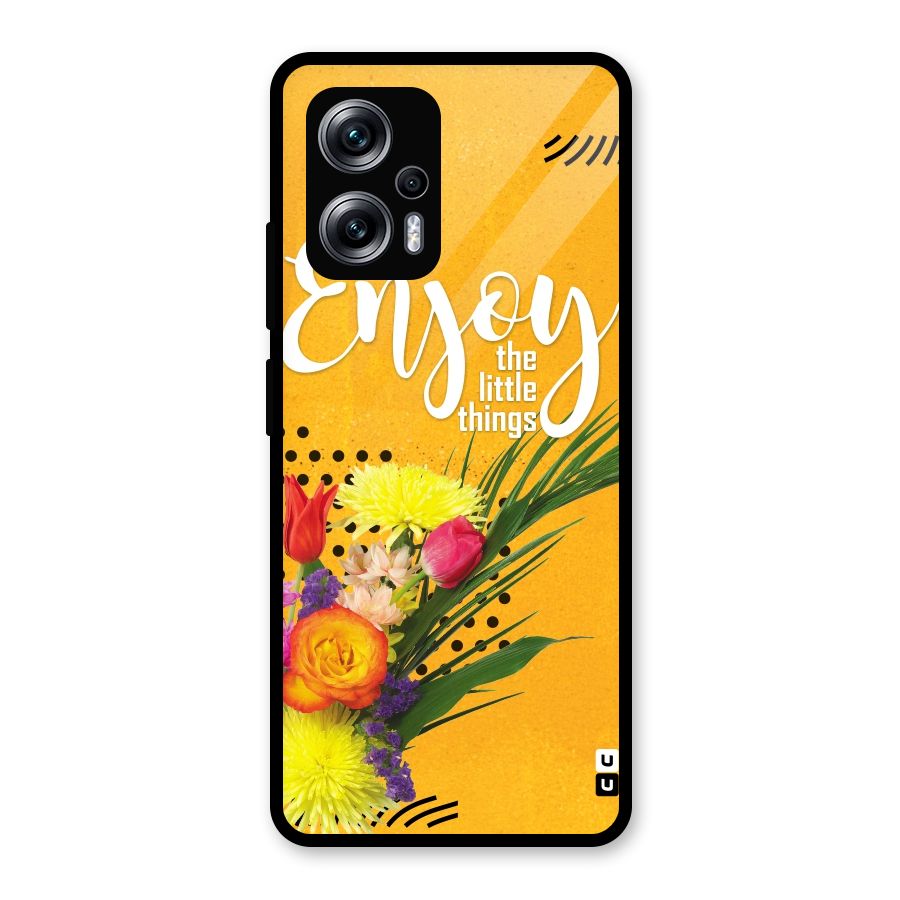 Always Enjoy Little Things Glass Back Case for Redmi K50i