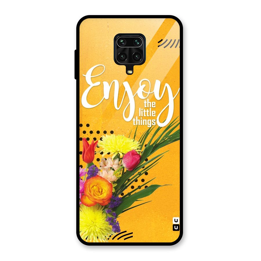 Always Enjoy Little Things Glass Back Case for Redmi Note 10 Lite