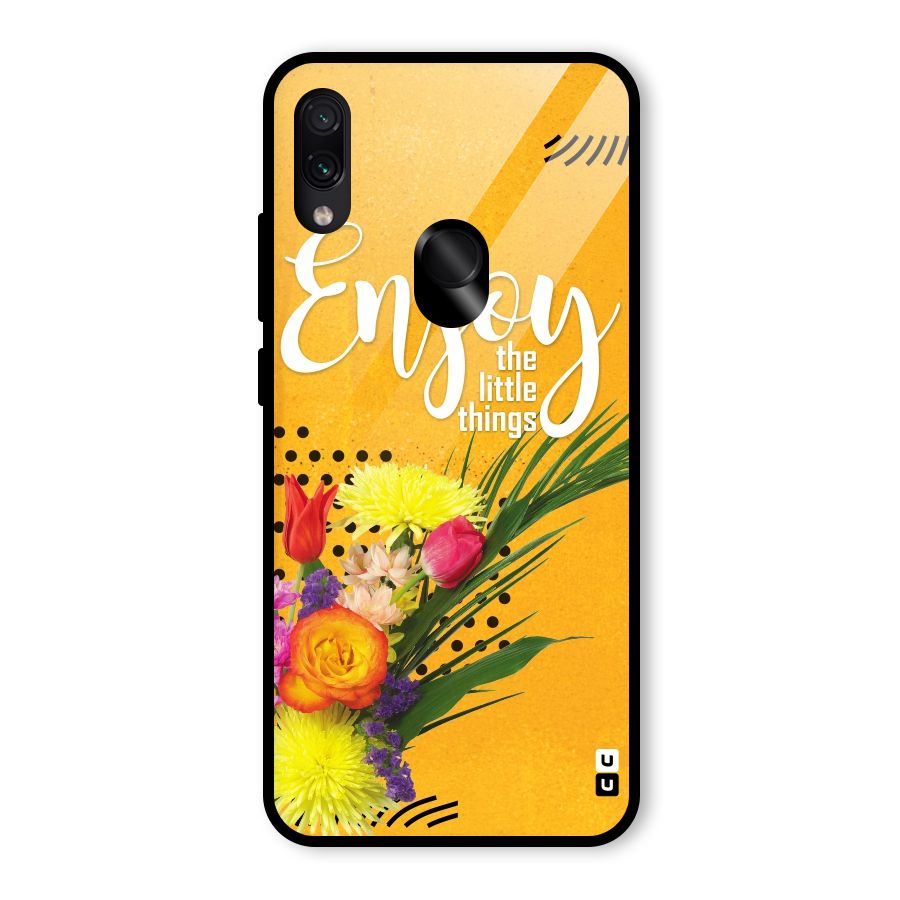 Always Enjoy Little Things Glass Back Case for Redmi Note 7S