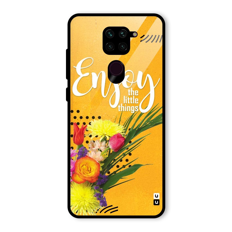 Always Enjoy Little Things Glass Back Case for Redmi Note 9