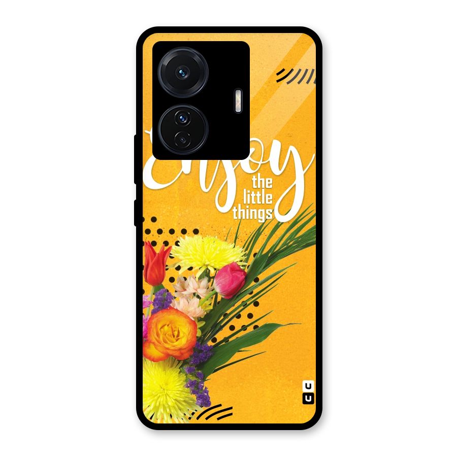Always Enjoy Little Things Glass Back Case for Vivo T1 Pro