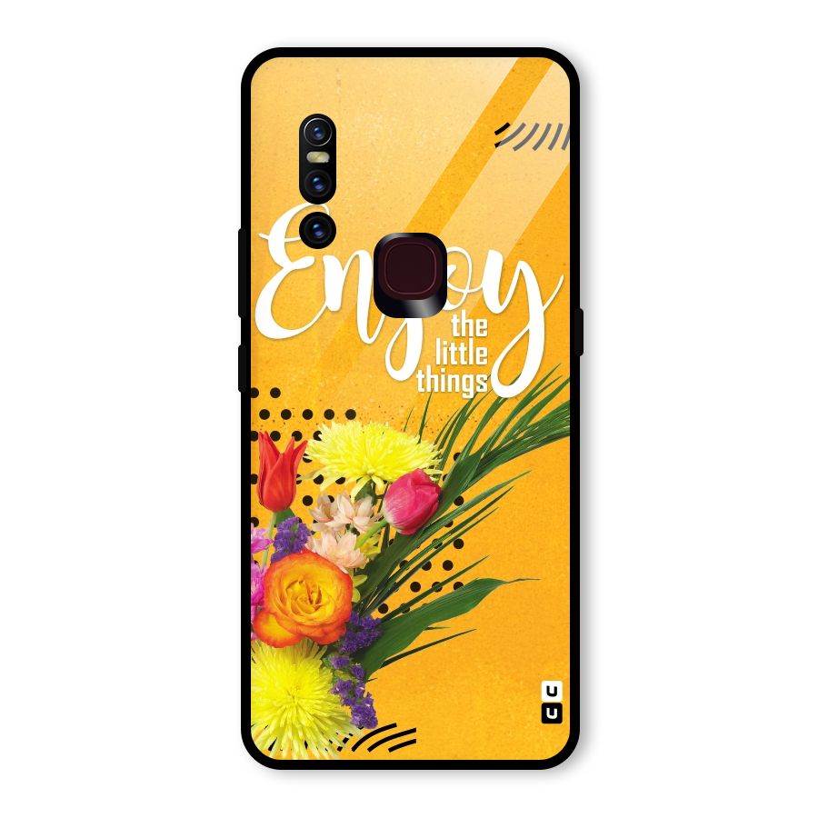 Always Enjoy Little Things Glass Back Case for Vivo V15