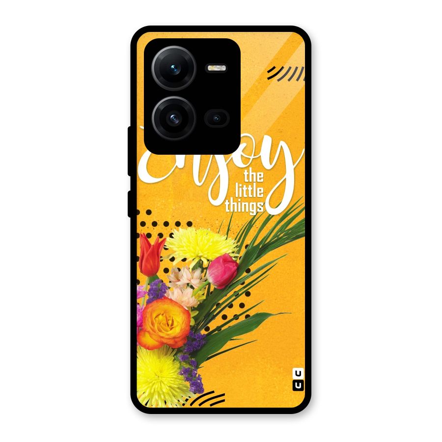 Always Enjoy Little Things Glass Back Case for Vivo V25