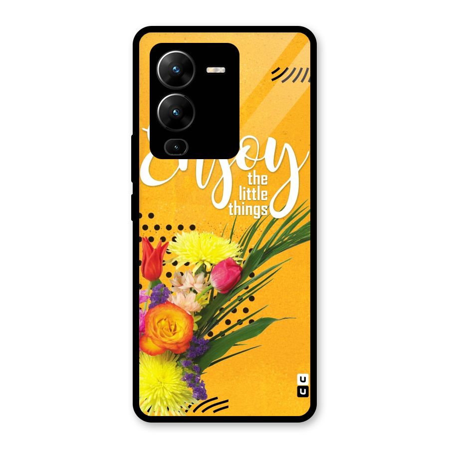 Always Enjoy Little Things Glass Back Case for Vivo V25 Pro