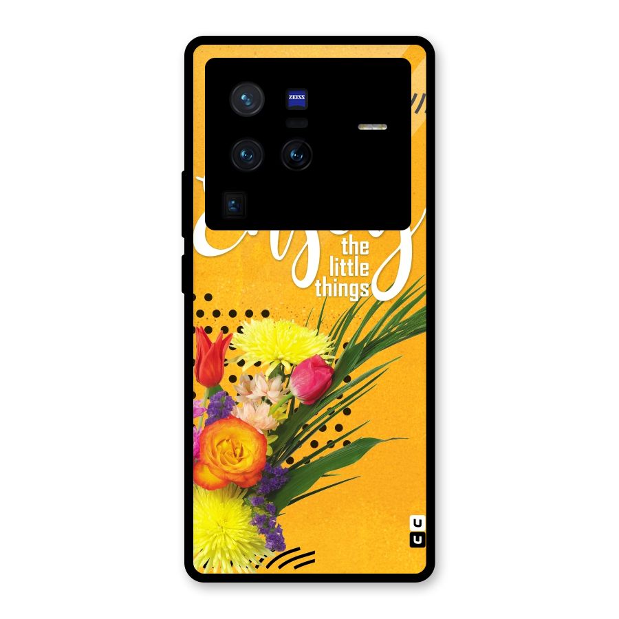 Always Enjoy Little Things Glass Back Case for Vivo X80 Pro