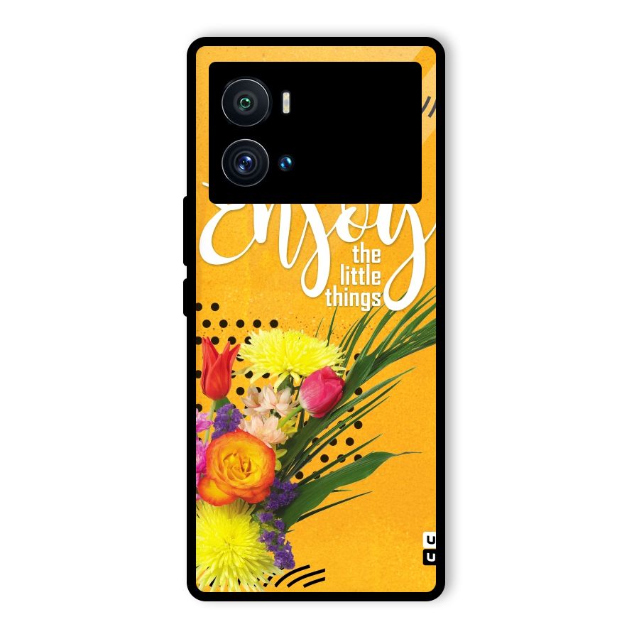 Always Enjoy Little Things Glass Back Case for Vivo iQOO 9 Pro