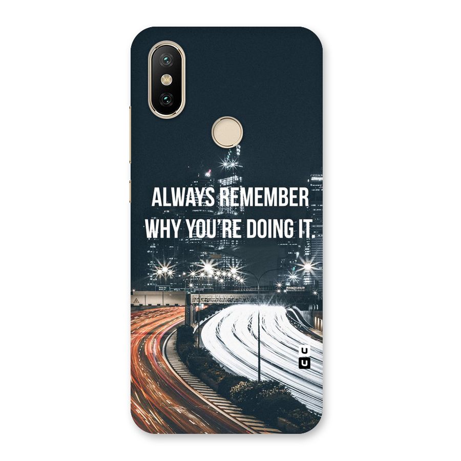 Always Remember Back Case for Mi A2